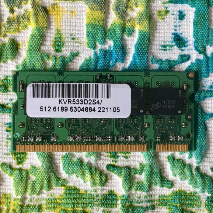 Memória RAM 512MB SoDIMM DDR2 533MHz 200 Pin (KVR533D2S4/512)