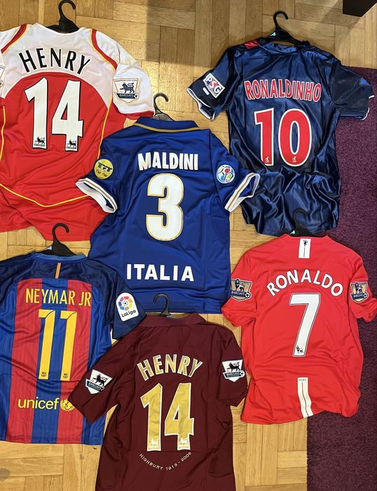 Koszulka piłkarska Ronaldo Henry Maldini XL Ronaldinho L Neymar S