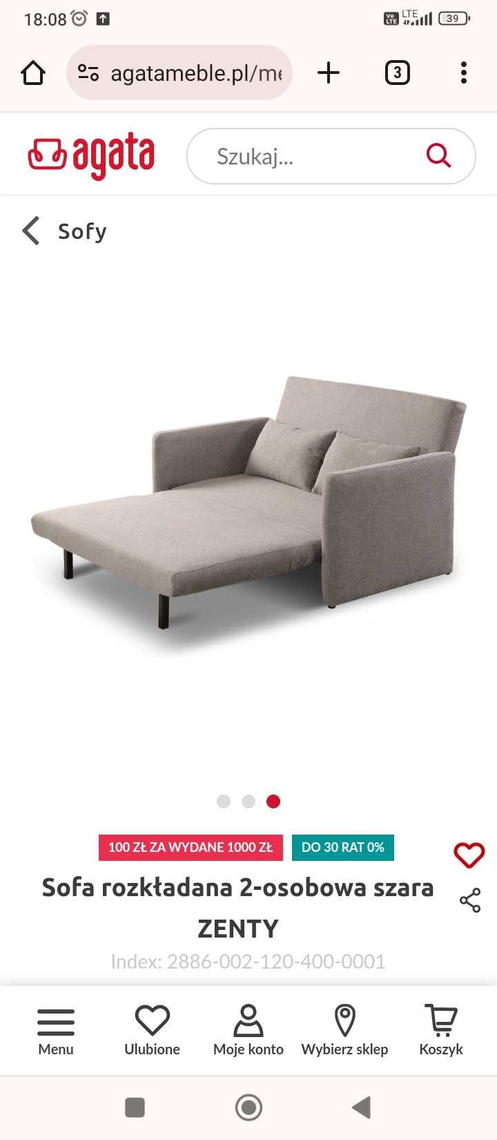 Nowa Sofa Zenty z Agata Meble