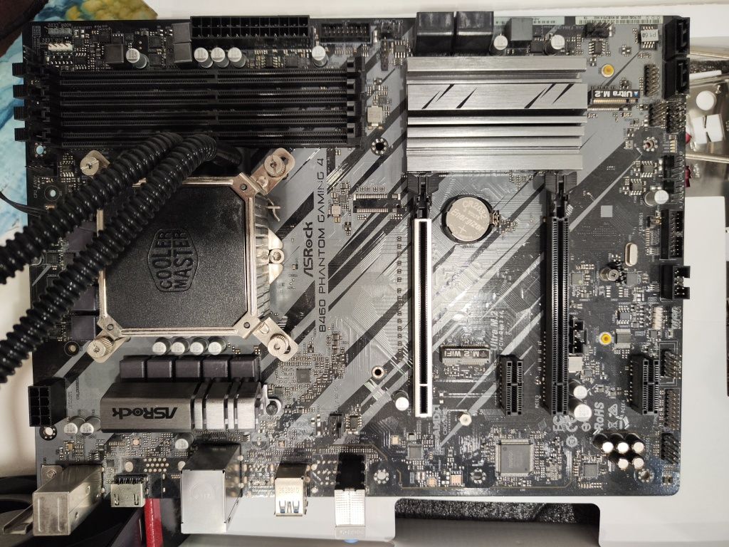 Intel 10400F + B460 board + water-cooler cooler master