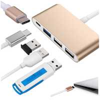 ROZDZIELACZ HUB USB 3.1 typ C OTG 3x USB 2.0 3.0 adapter do laptopa