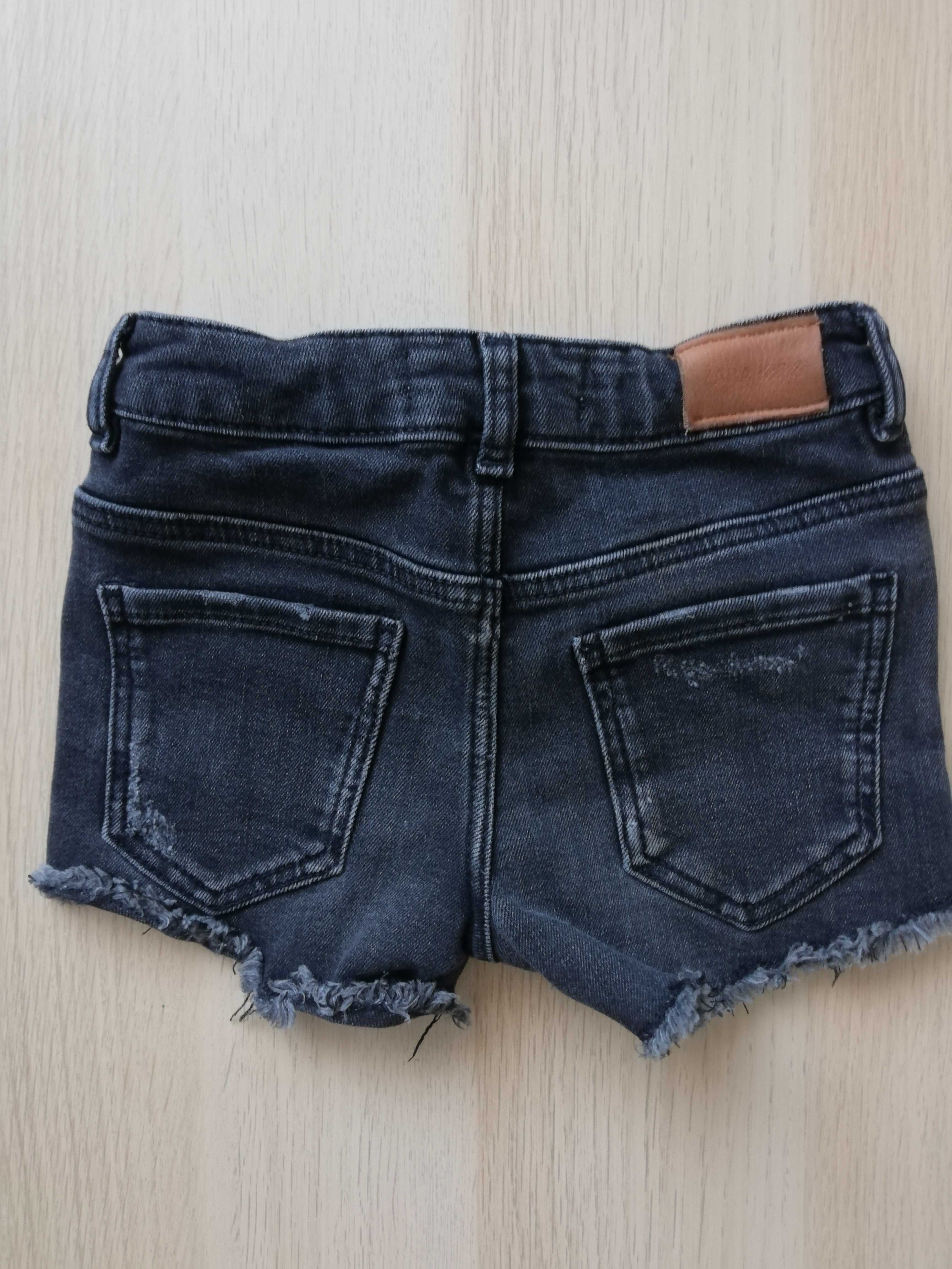 Szorty spodenki jeansowe czarne ZARA KIDS