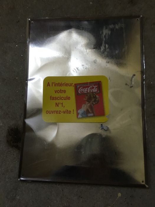 Placa quadro em metal de coleção