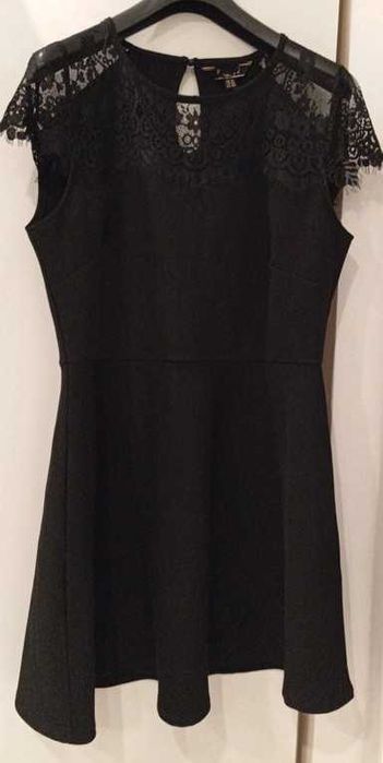 Sukienka Suknia Gotycka Czarna Koronka 40