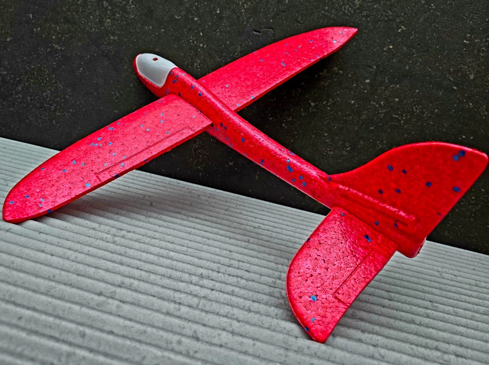 Super Samolot Szybowiec styropianowy czerwony nowy