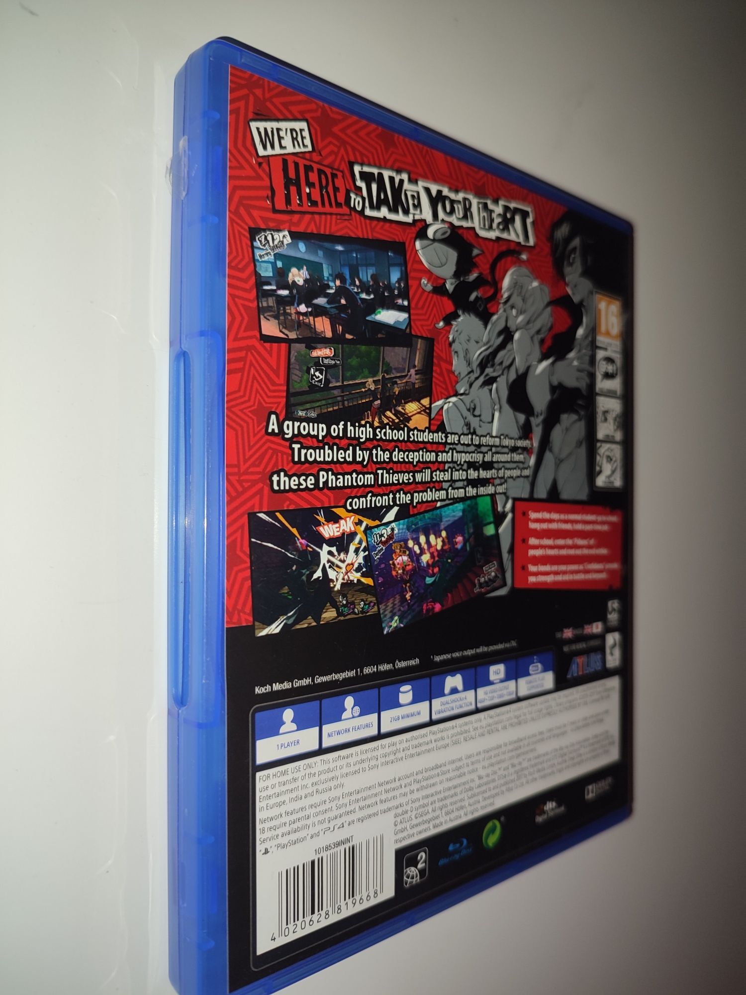 Gra Ps4 Persona 5 gry PlayStation 4 UFC Mafia Sniper Crash NFS UFC GTA