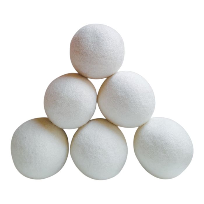 Kulki Wełniane dla Kota Zabawka 6 Szt Filcowe 38mm Ekologiczne Białe