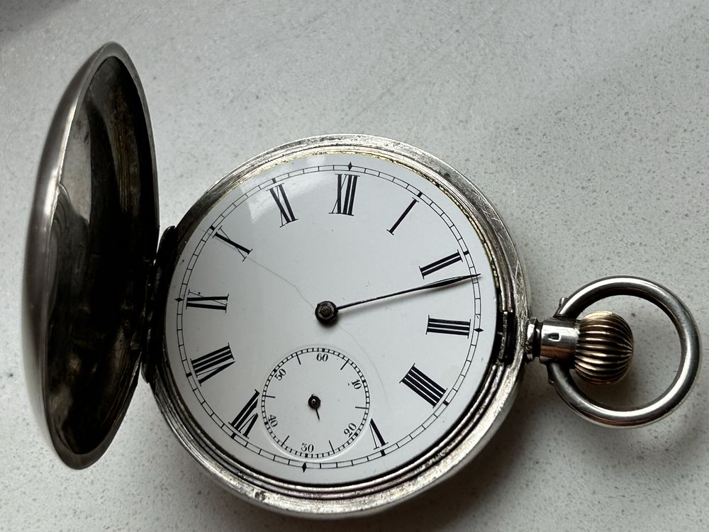 Omega zegarek kieszonkowy Srebro 925 kryty ok.1905r