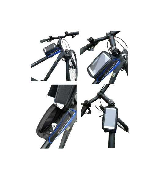 Torba rowerowa sakwa na telefon inbike na rower