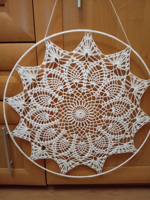 Mandala zawieszka na szydełku  50 cm