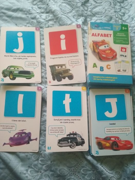 Puzzle alfabet,Cars, Auta, Zygzak, Złomek