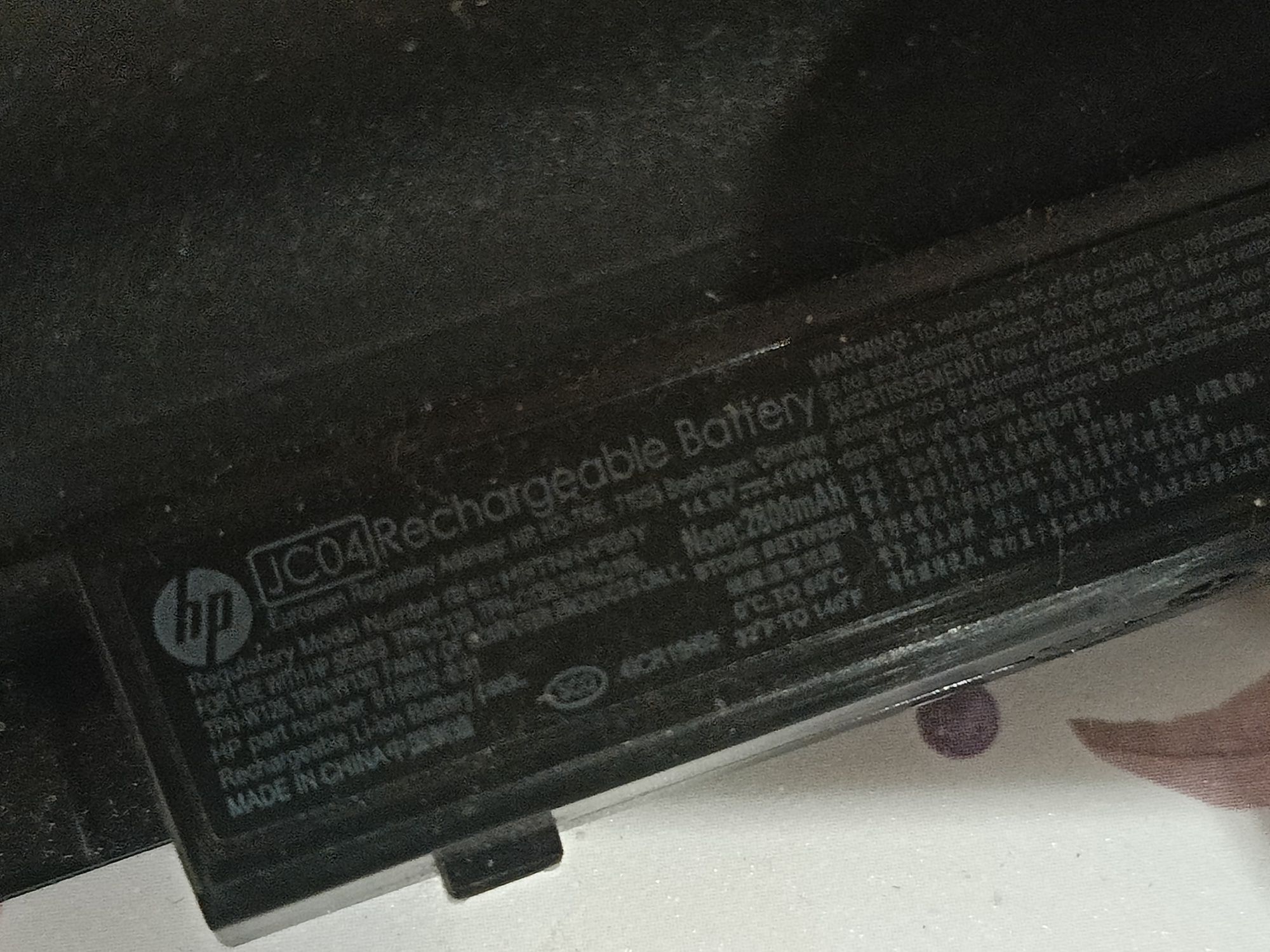 Bateria do laptopa HP