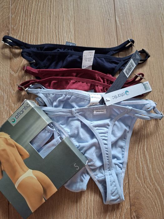 6x Stringi damskie Atlantic, rozmiar S, bawełna