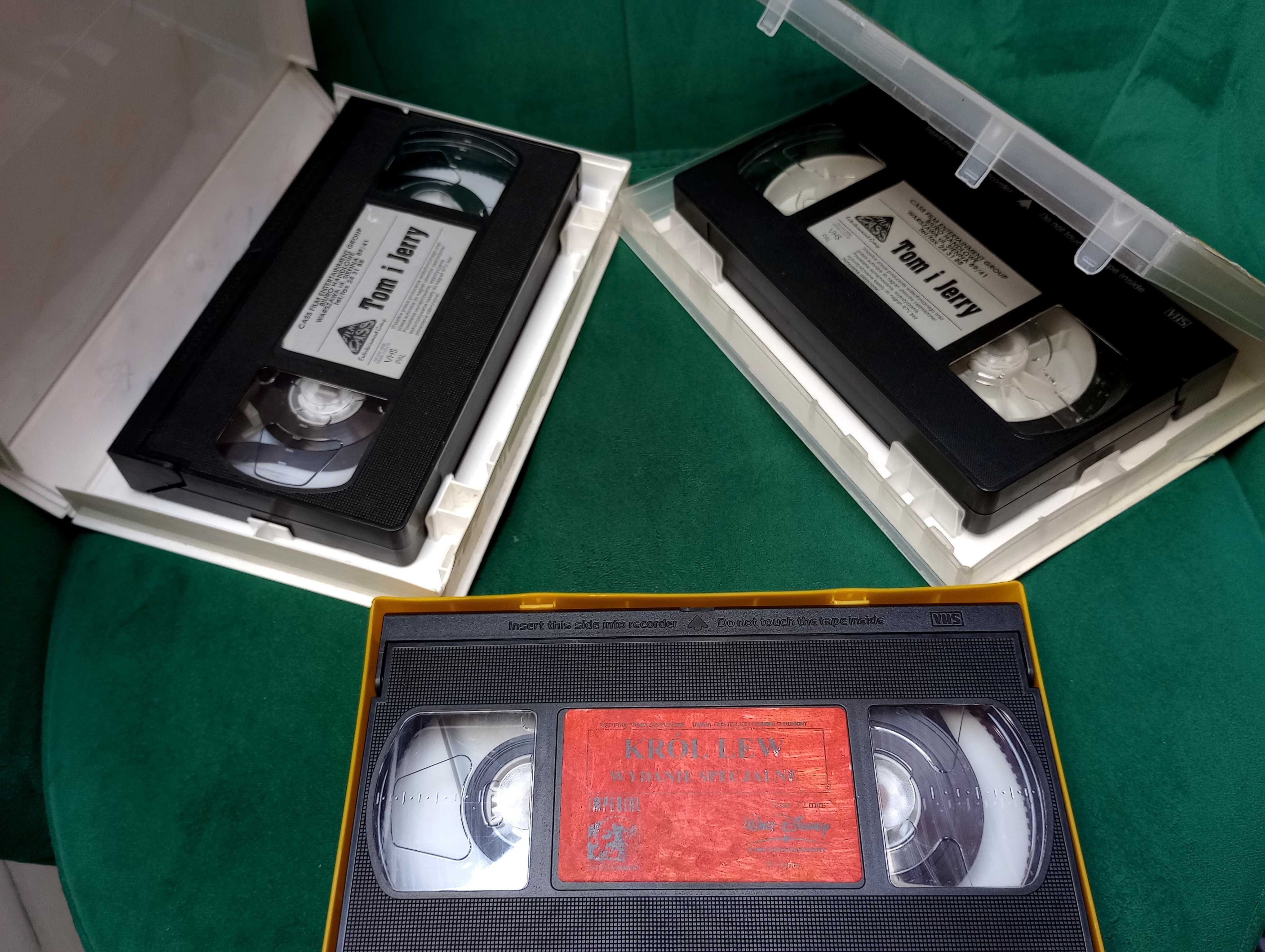 Bajki Kasety VHS Tom Jerry Król Lew Polskie