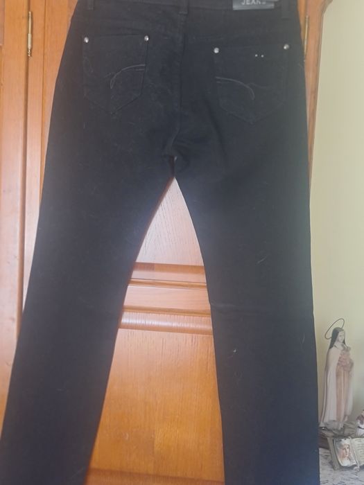 Calças de ganga pretas senhora