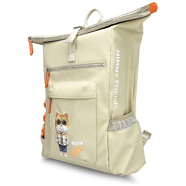 Plecak Nimmy Cool&Cute 2.0 Cat do laptopa - beżowy