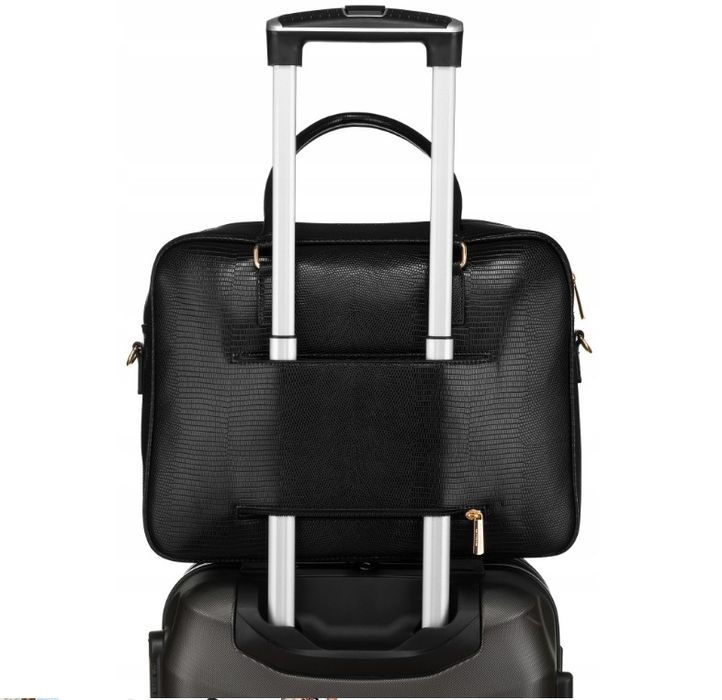 Torba damska na laptopa lekka pojemna aktówka skórzana Peterson