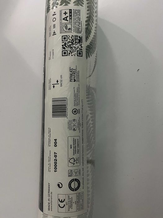 Tapeta winylowa "liście paproci" 0,53m x 10,05m