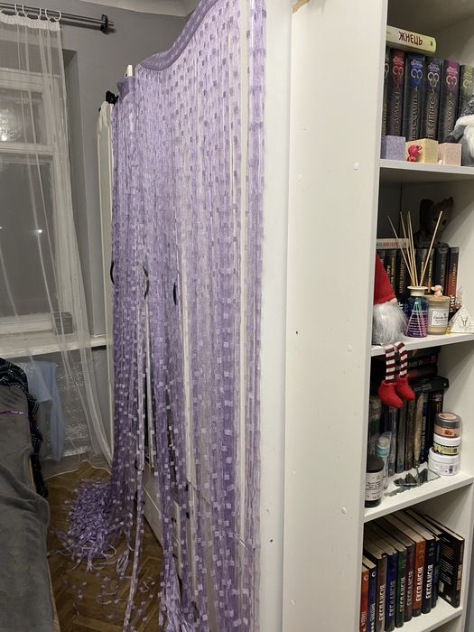 Штора нитки дощик фіолетова, лілова