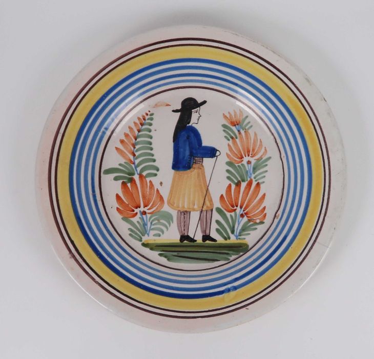 3 Pratos em faiança antiga Quimper