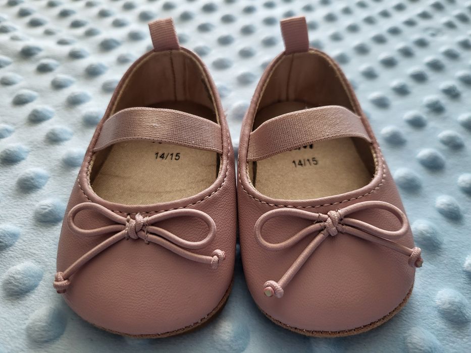 Różowe baleriny H&M niemowlęce rozm. 14/15