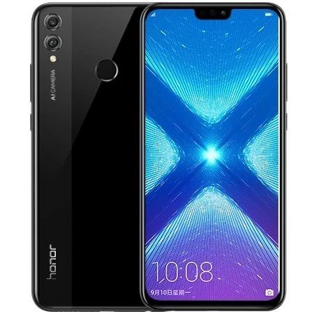 HONOR 8X, 6.5"FHD, 6/128Гб, чорний, чохол, скло, заводське пакування