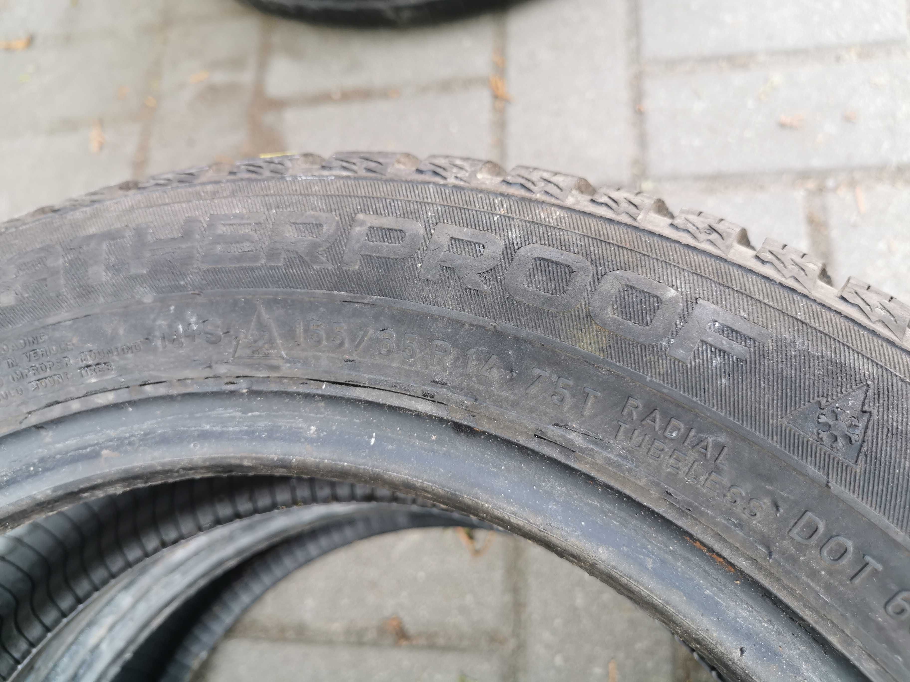 TANIO!! Całoroczne Nokian Weatherproof 155/65r14 75T 7mm N1748