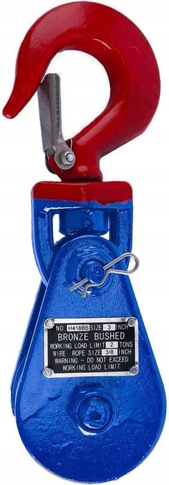 2-tonowe koło linowe z hakiem do wciągarki linowej