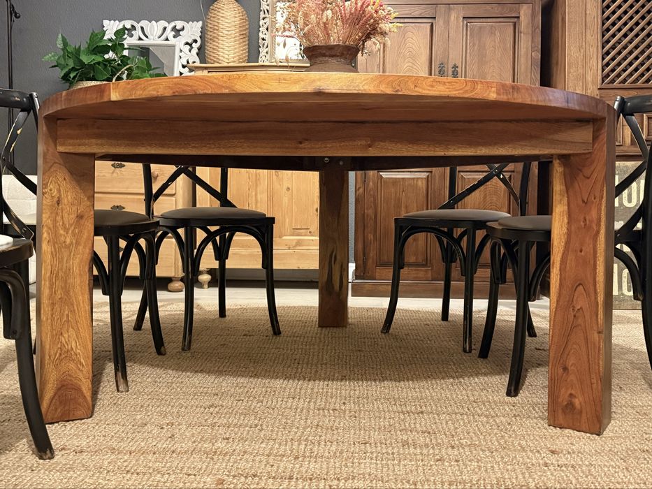 mesa, jantar, refeições, sala, oriental, indiana, pau rosa, rústica