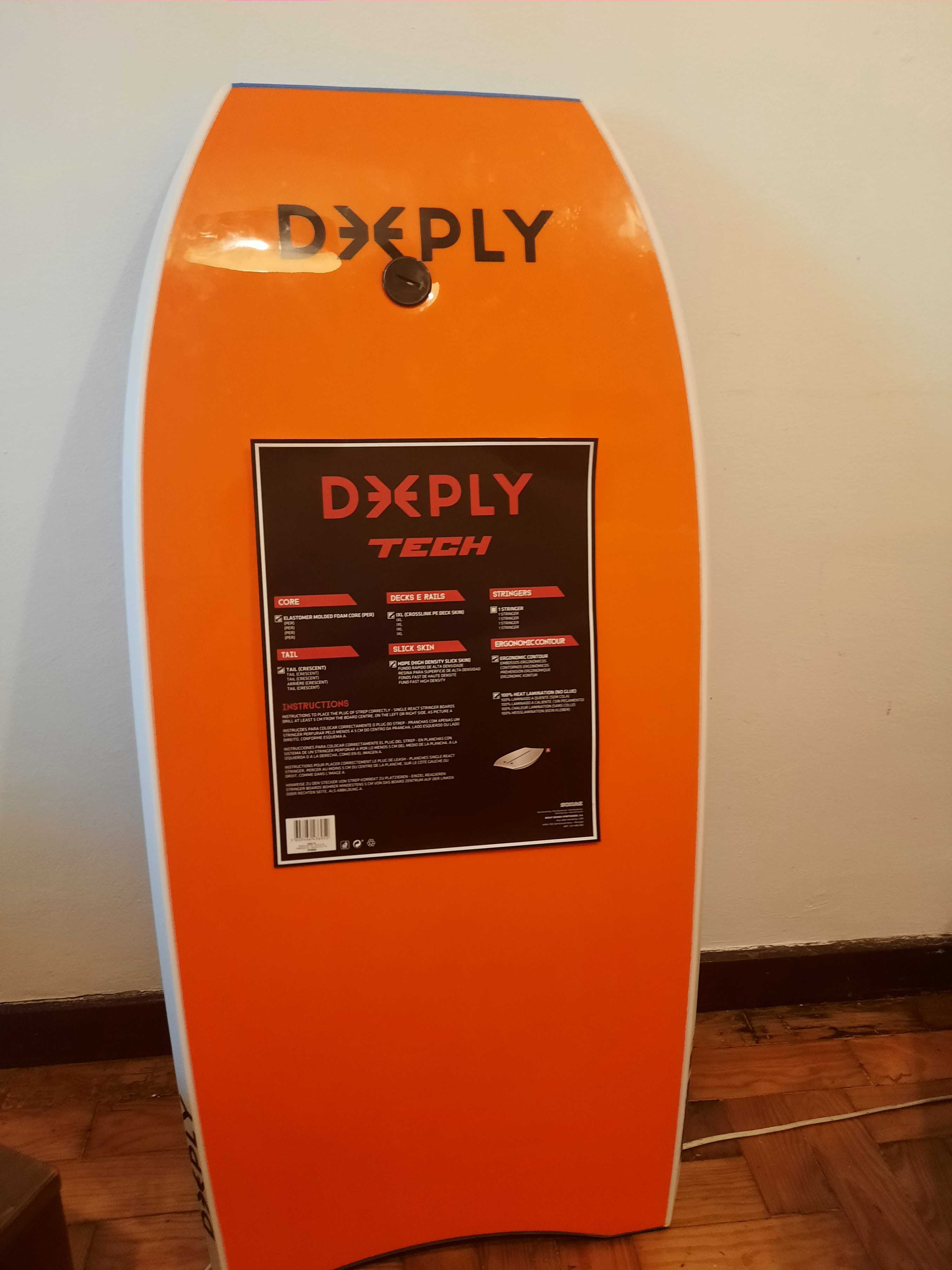 Prancha Bodyboard Deeply,nova nunca foi á água ainda no plástico