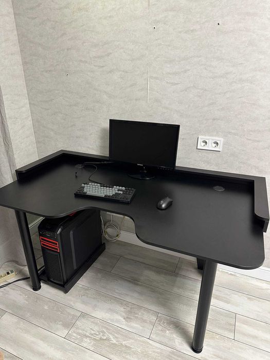 Стіл геймерський PRO XL Чорний із чорною крайкою