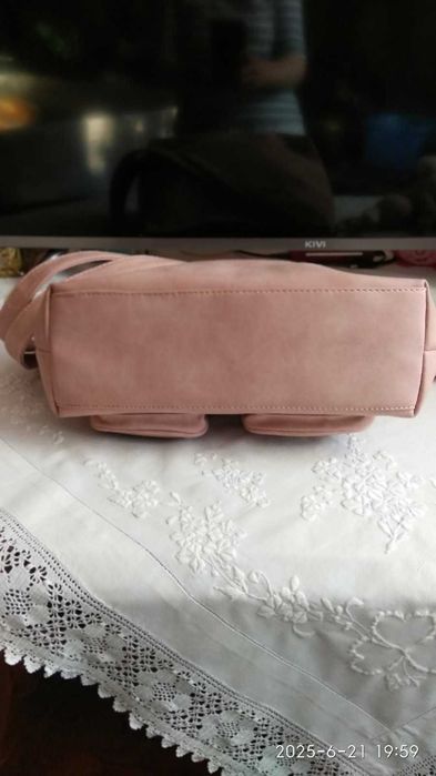 Сумка-шопер рожева пудра, нова