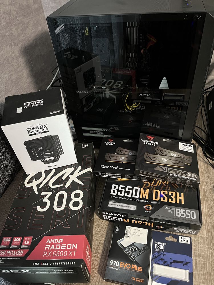 Игровой ПК|RX6600XT 8GB(3 кулера)|M2 ssd 1tb + 512gb |RAM 32gb ddr4