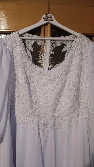 Suknia ślubna plus size 7xl z koronką