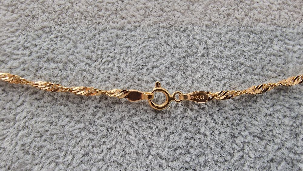 ZŁOTY łańcuszek 14K pr585 kręcony singapur 44cm Komis Madej Czeladź