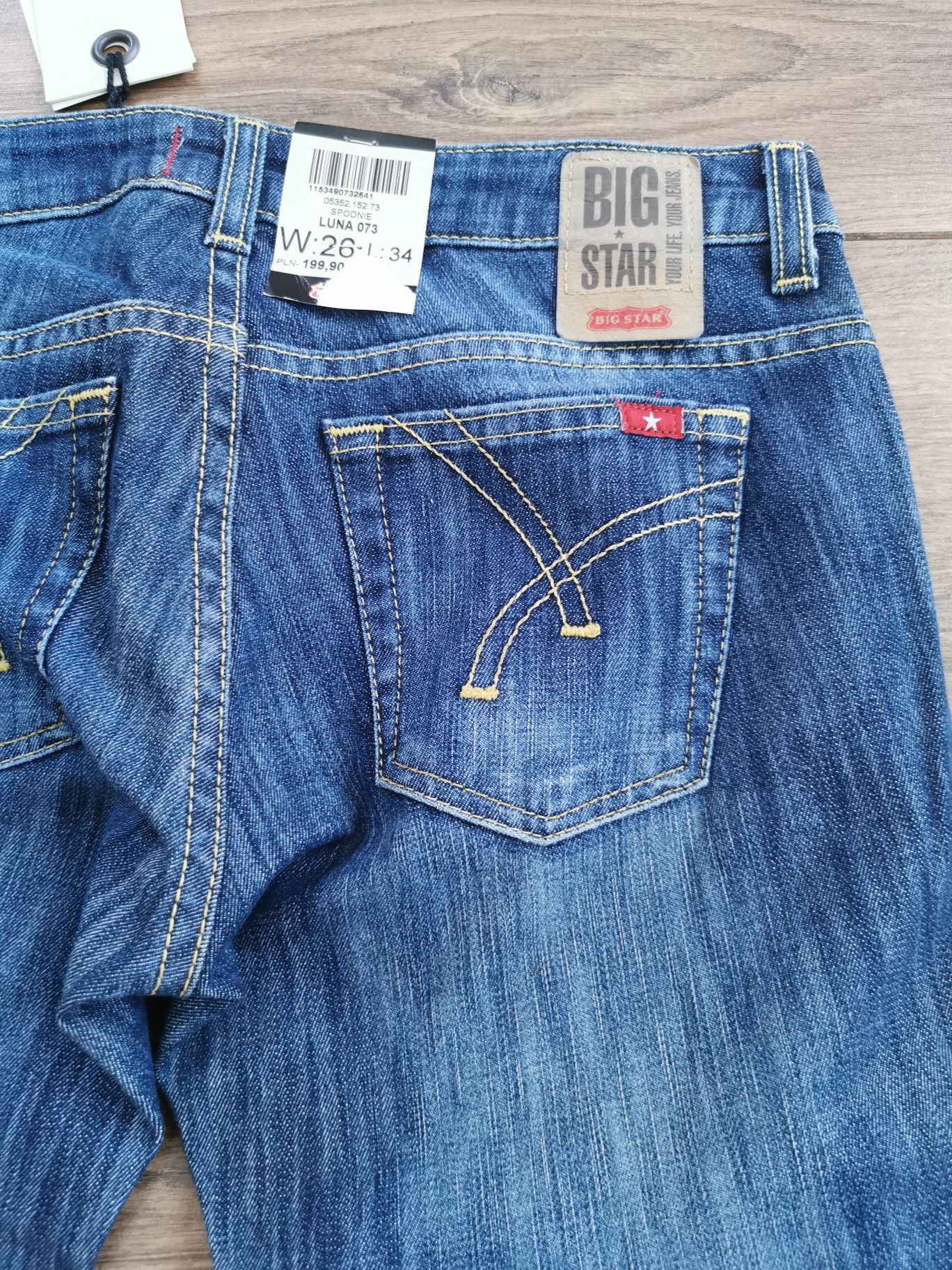 Spodnie jeansowe Big Star W26 L34 damskie nowe