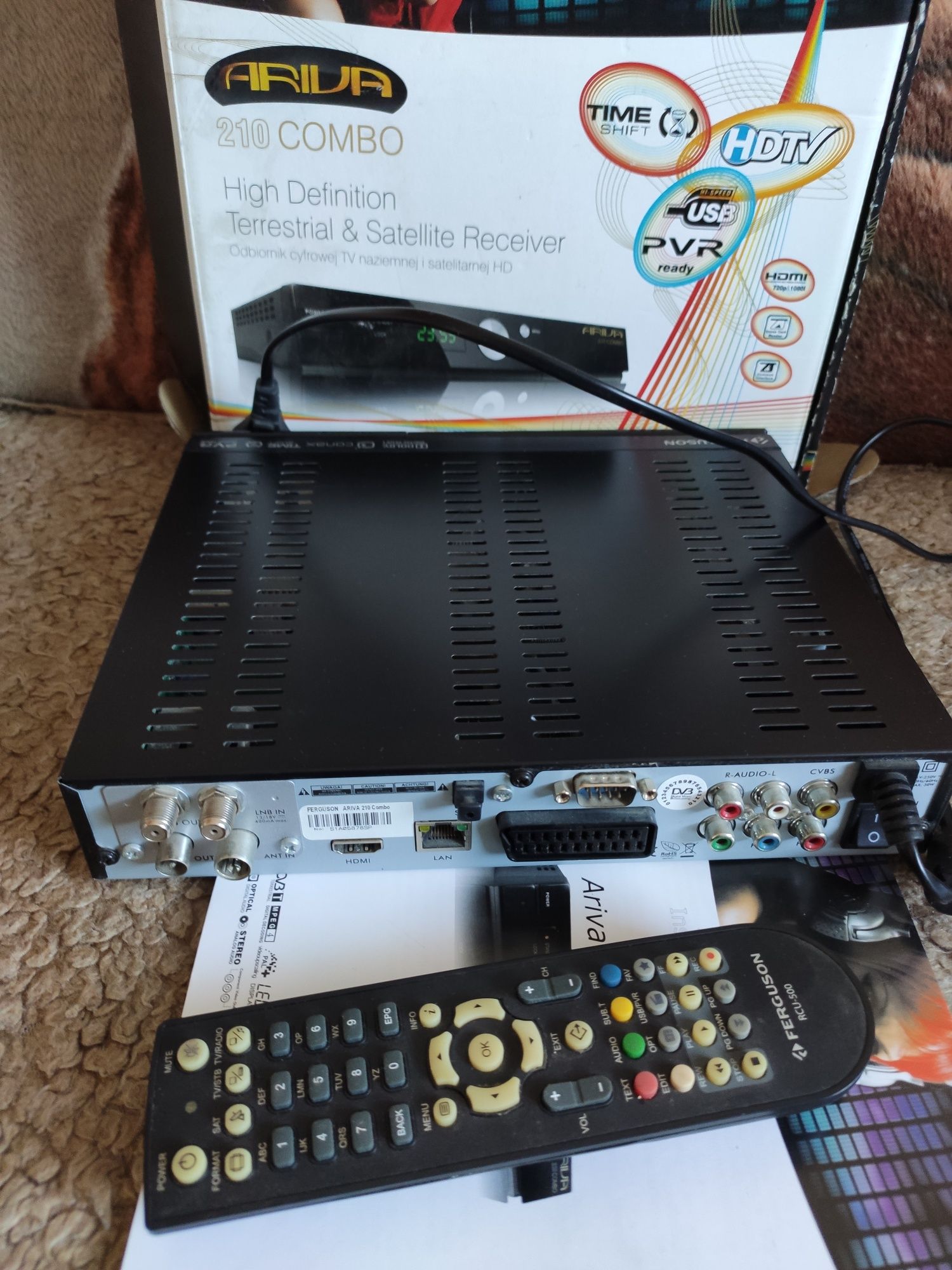 Dekoder satelitarny Ferguson 210 pilot karta TNK HDMI