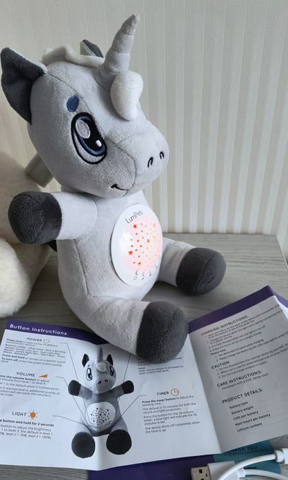 Музичний нічник проектор, іграшка Єдиноріг