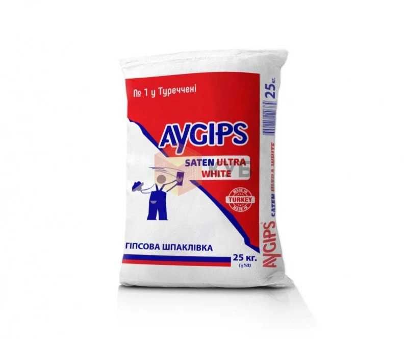 Шпаклевка гипсовая Aygips Saten Ultra White (25 кг) ( 60 шт)