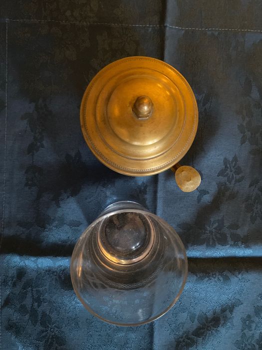 Antigo Copo com coador chá