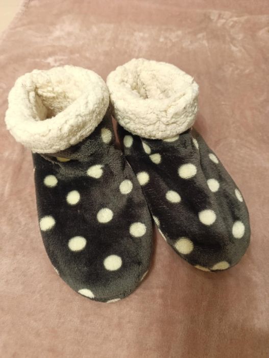 Ciepłe szare kapcie 36 37 38