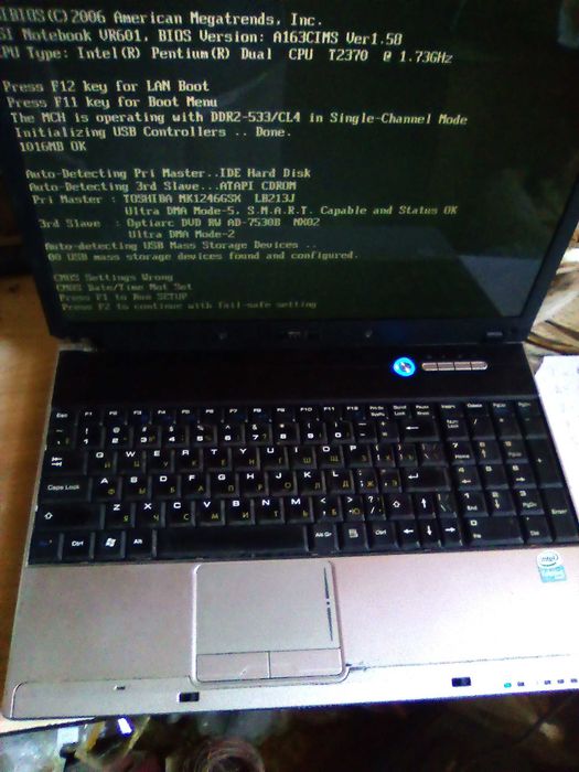 Ноутбук MSI MS-163C, панель FA025000400