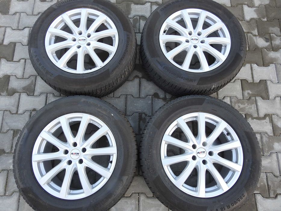 4x Alufelgi Platin 8J 18" 5x112 ET 35 piasta 66,6mm Stan BDB+