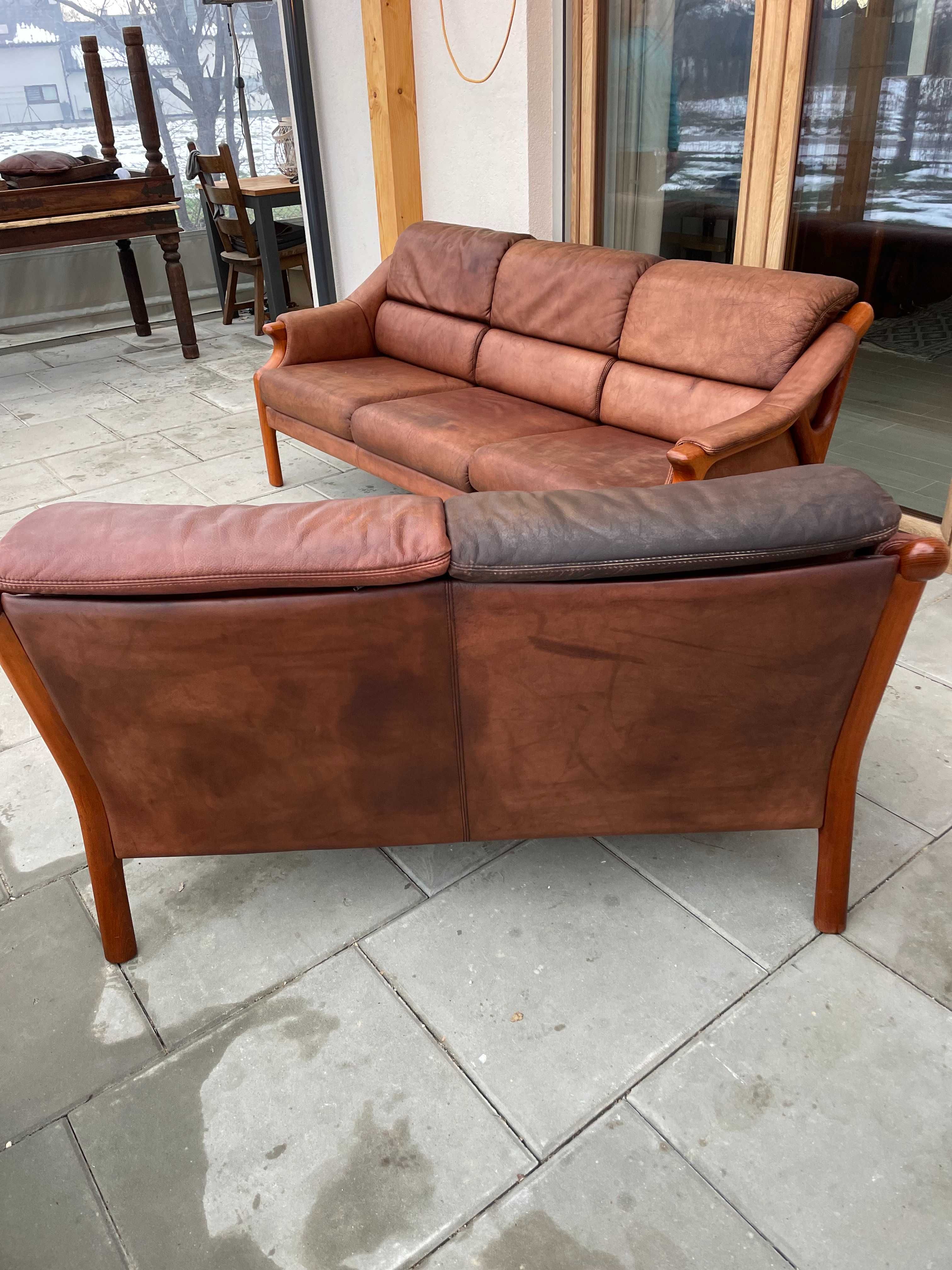 Mid-Century DUŃSKA sofa vintage teak lata 60 Danish skandynawska