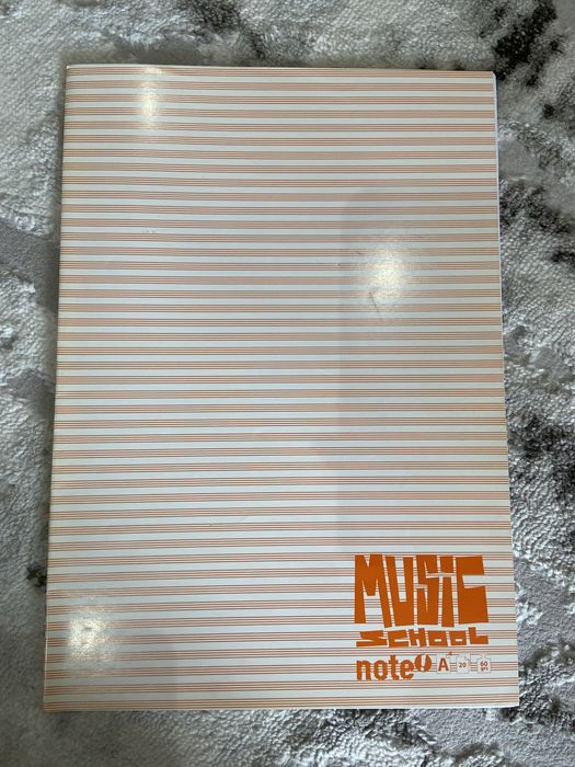 6 cadernos novos (linhas, quadriculado e de musica).