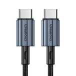 Kabel przewód USB-C - USB-C PD 60W w oplocie XCC-1014 - szary