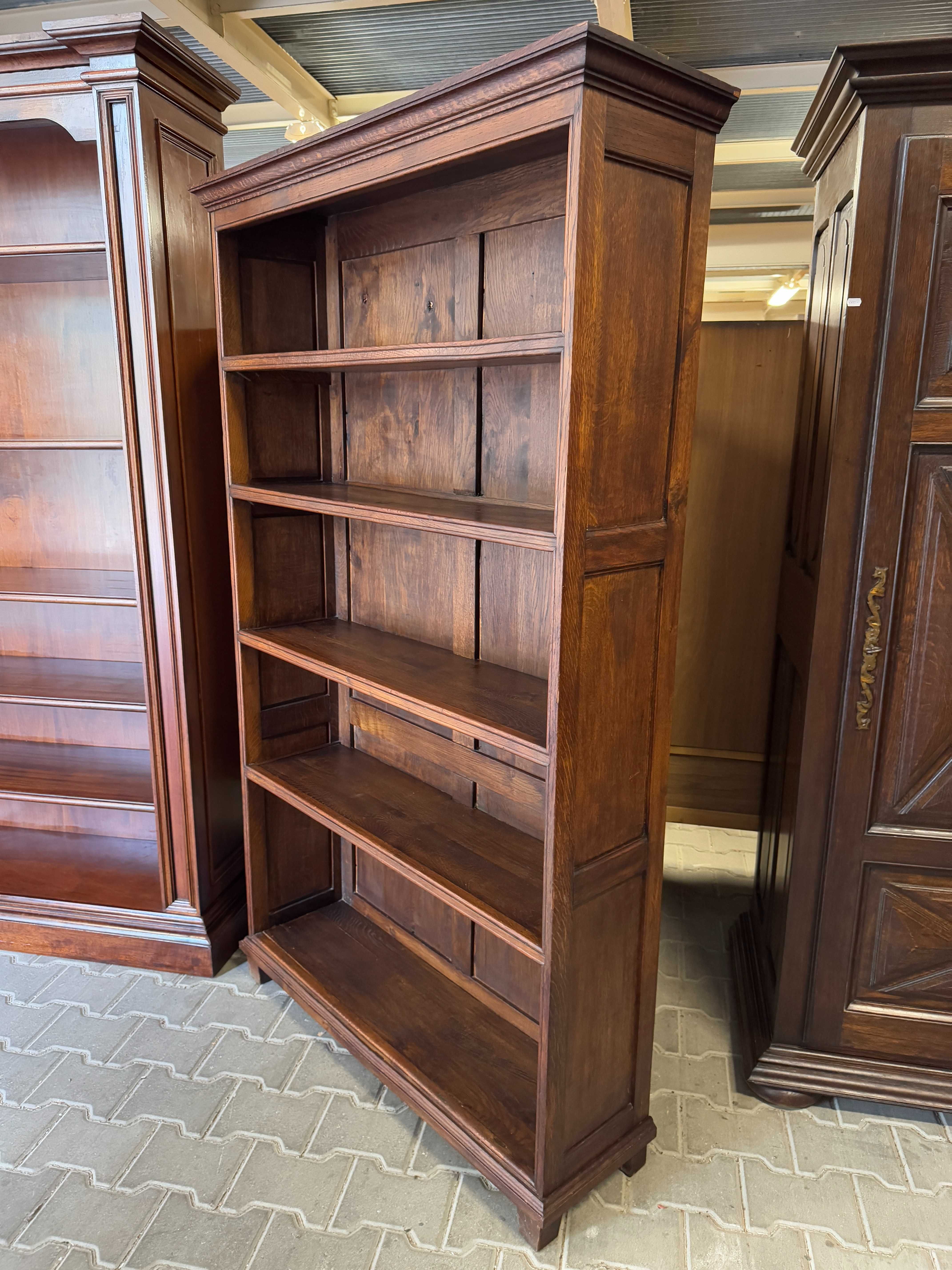 Regał drewniany biblioteka antyczna szafka orzech