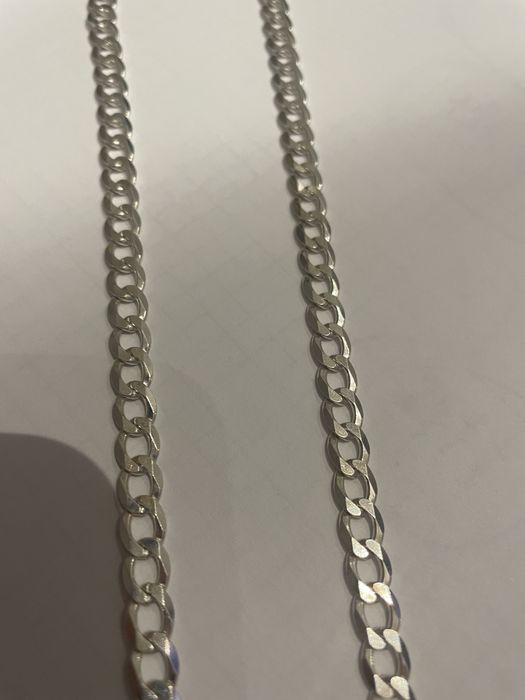 Nowy, srebrny łańscuszek męski - PANCERKA