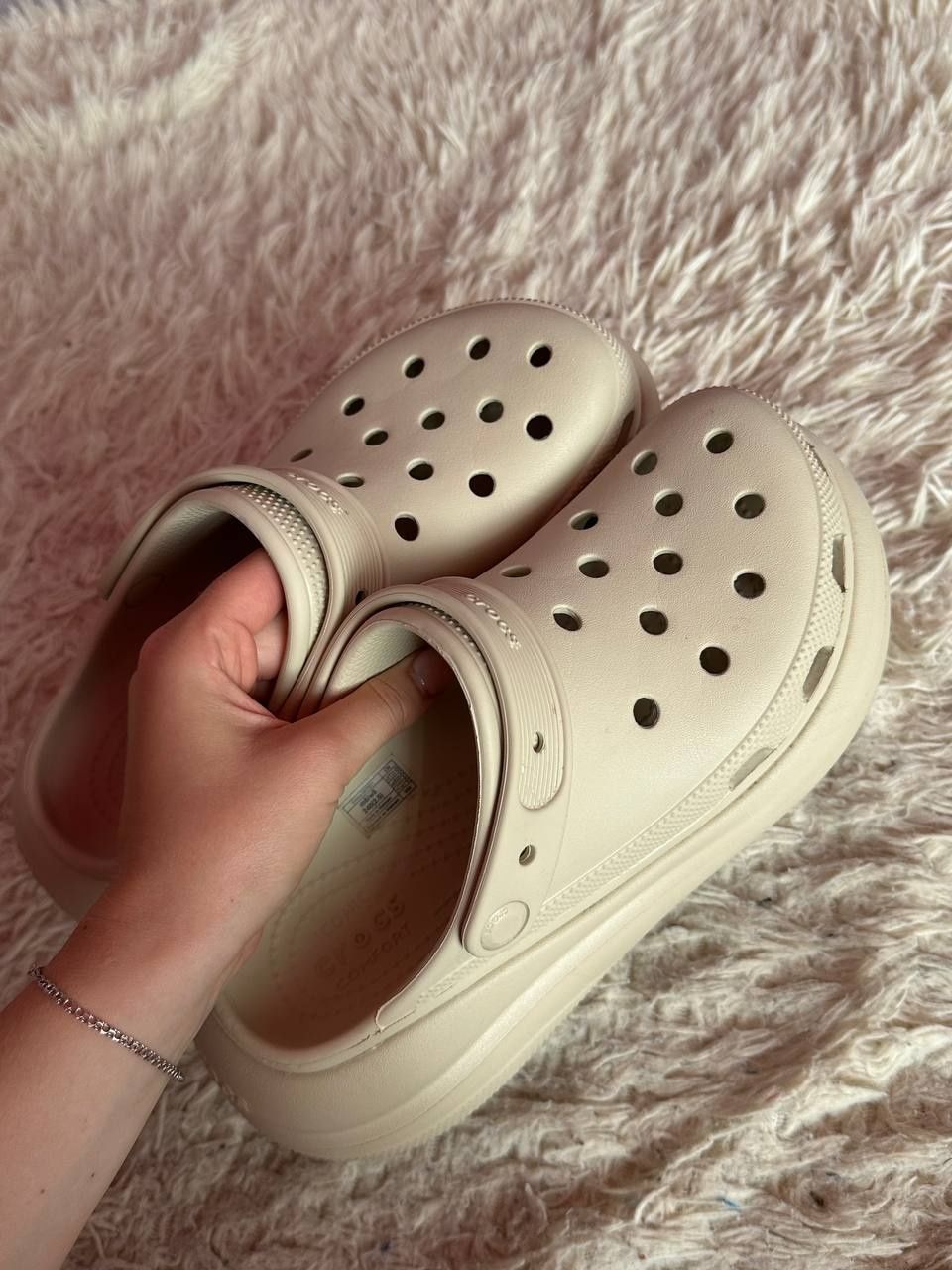 Крокси молочні Crocs Сабо