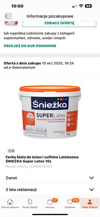 Carba sniezka 10 litrow